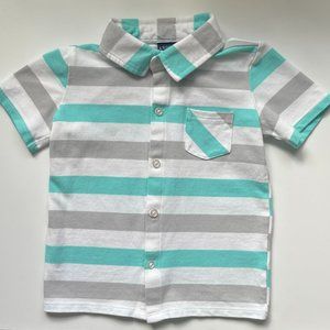 Andy & Evan Toddler Boys Stripped Polo Dress shirt - 3T
